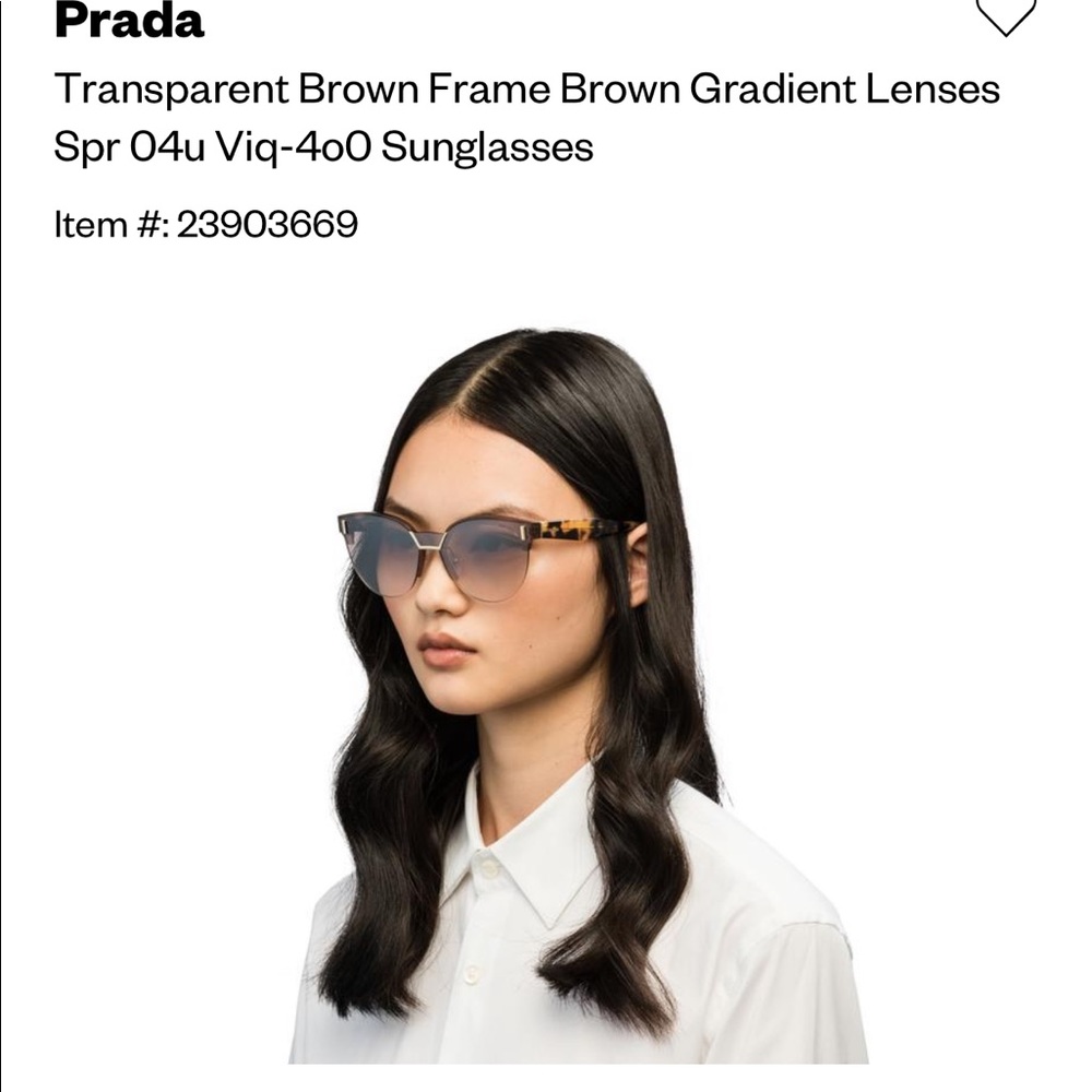 Prada transparent tortoise sunglasses